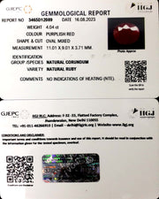 4.04/CT Natural Neo Burma Ruby with Govt. Lab Certificate (4551